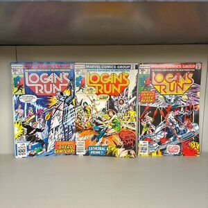 MARVEL COMICS LOGAN'S RUN #3 #4 #7 (1977) Movie Adaptation Lot Book Magazine